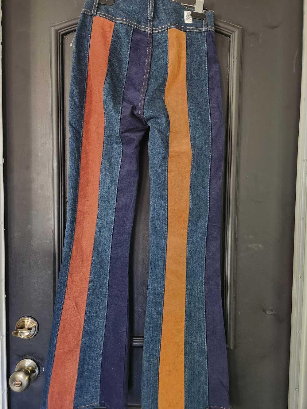 NWOT Altar'd State Flare Jeans Multi Colored Striped Bohemian Festival sz 25x31 - Picture 5 of 10